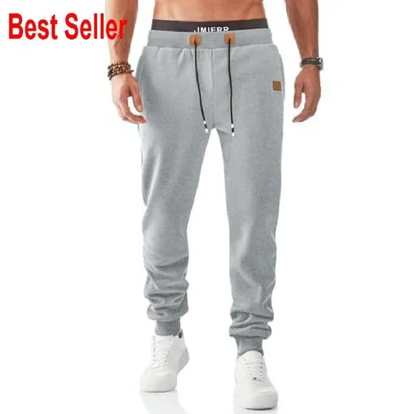 Men's Fleece Sweatpants Tapered Joggers Athletic Workout Track Pants Slim Fit